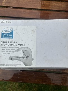 Swirl SINGLE Lever Mono Basin Mixer New Opened Box.