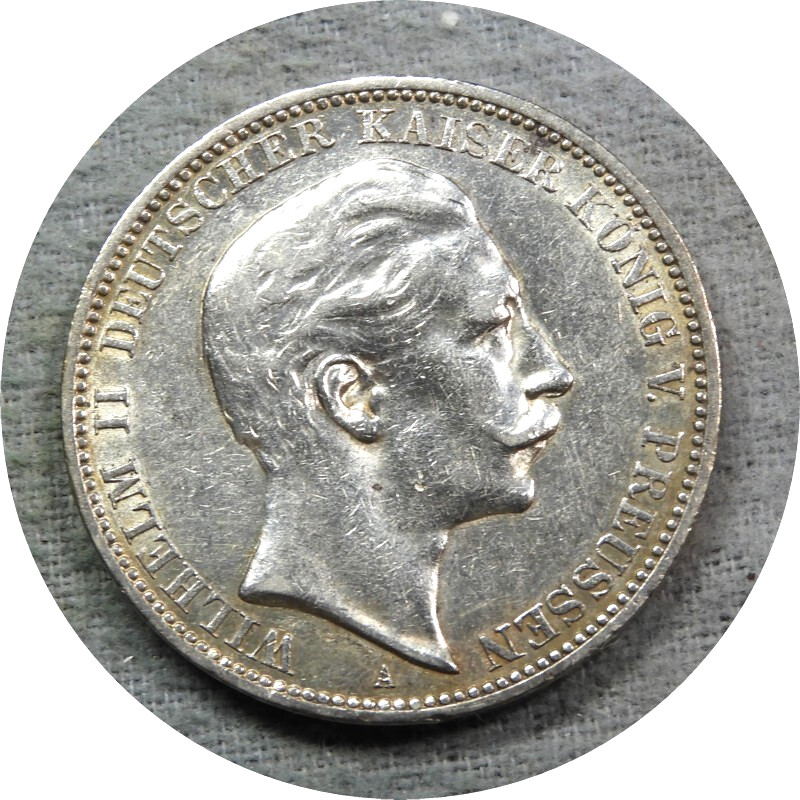 elf Germany Prussia 3 Mark 1911 A     Kaiser