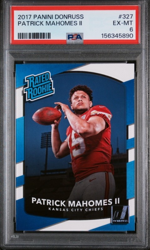 2017 Donruss #327 PATRICK MAHOMES II RC Rated Rookie PSA 6 EX-MT High End