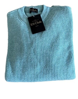 NWT Vintage EX-CLUB Renown Wool Sweater Mens L Green Made In Japan Retro