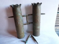 Coppia di proiettili 75 Poilus Guerra 1914-18 (16017)