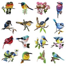 Honbay 12PCS Mixed Style Birds Embroidery Patches Cute Birdie Iron On Patches Se