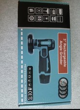 12v Mini Compact Angle Grinder 3" Cordless Cut Off 2xLi-Ion Batts 19500rpm US