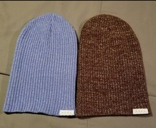 Neff Girls Sparkle Beanies Pair Of 2 Blue Brown