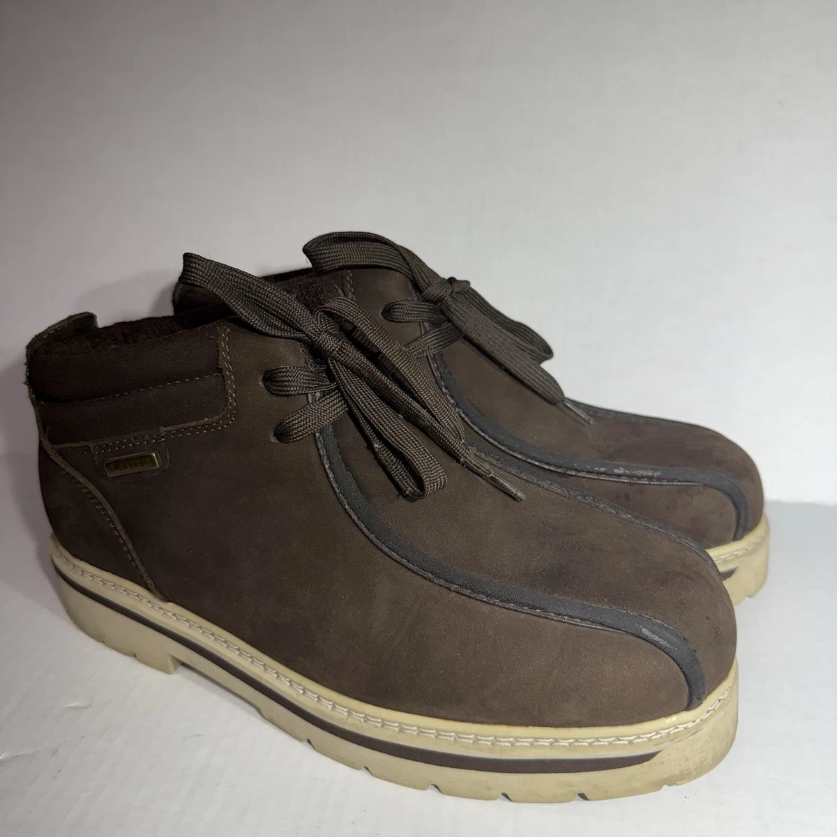 Lugz‎ Wallabee Chukka Boots Mens 4.5 Tan Leather Chunky Platform BSR2N752 J CREW BA032 CHELSEA MENS USA Sz 10 BROWN SUEDE LEATHER  main image 4