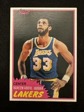 1981-82 Topps Kareem Abdul-Jabbar (#20) NM HOFer, Lakers Legend ^GRUMPYBUCK^