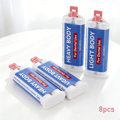 8x Dental VPS Reg Set Impression Material cartridge 50ML heavy&light body Fast U