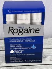 ROGAINE MENS FOAM 3 Month 5 Minoxidil Topical Aerosol Box Regaine Hair Regrow