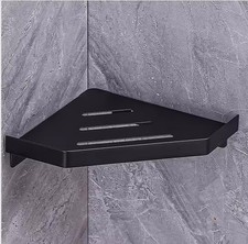 Stainless Steel Corner Shower Caddy Wall Mount Drill Bathroom Shelf Rack