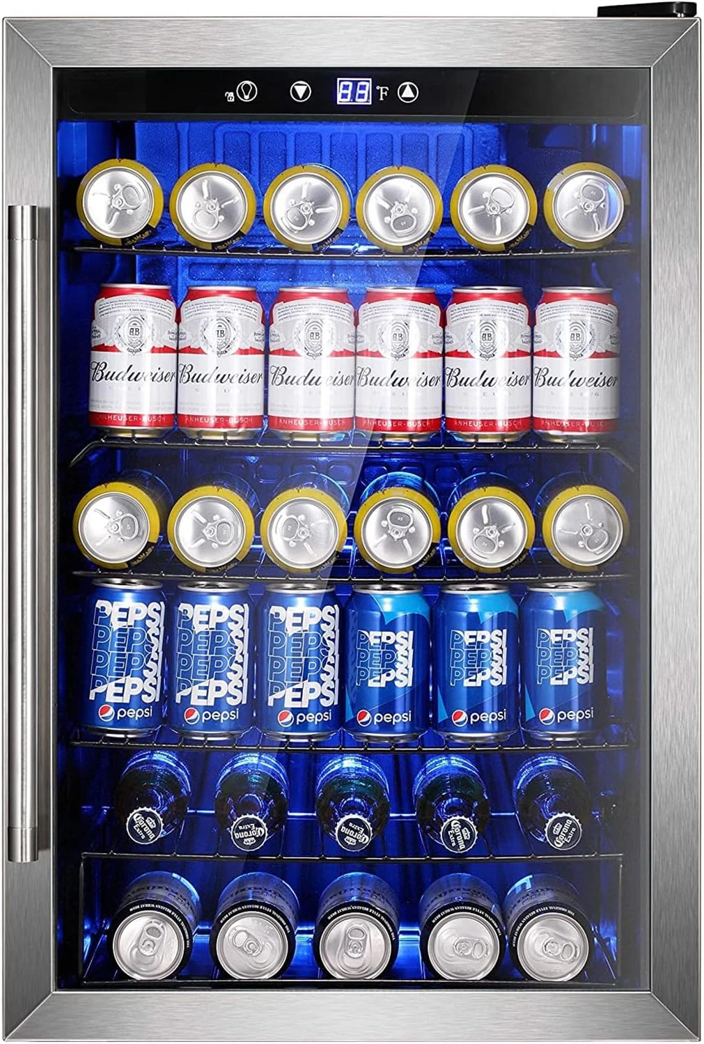 37 Bottle Wine Cooler 145 Can Beverage Refrigerator Glass Door 4.5 Cu Ft Silver
Opens in a new windo