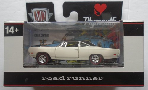 Voiture Miniature M2 Machines 1:64 - Plymouth Road Runner Hemi 1969 - Édition Limitée Rouge - Modèle Loose