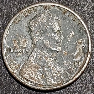 1943 D Steel Cent Wheat Cent Penny W.W.2 Era Coin Lincoln Wheat Cent 