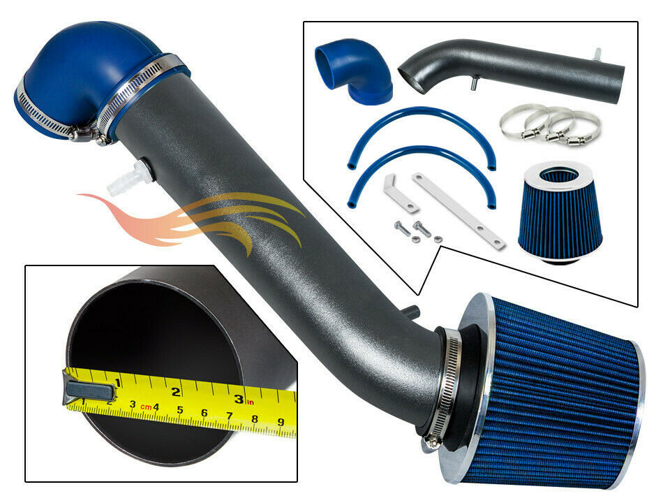 BCP RW BLUE For 91-95 JEEP Wrangler 2.5L 4.0L L6 Air Intake Kit System +Filter