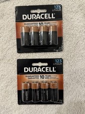 Duracell 123 Lithium Batteries 3V 2 Packs Of 4 = 8 Batteries Total Exp Mar 2034