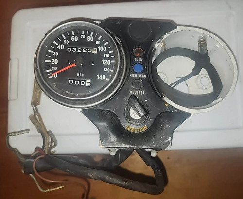 Kawasaki H1 500 Speedometer , ignition key switch , housing #KA7