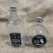 Potion Bottle Halloween Decor Set of 2 Sealed
