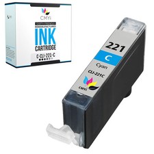 1PK CLI-221 Cyan Ink Cartridge for Canon PIXMA iP4700 MP540 MP560 MP620 MP620B