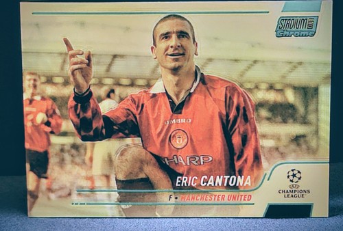 Eric Cantona [Green] #99 2021 Stadium Club Chrome UEFA Champions League card