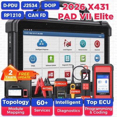 2026 LAUNCH X431 PAD VII ELITE X-prog3 PAD 7 PRO Diagnostic Scan Key Programming