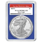 2025-S $1 1-oz Proof American Silver Eagle PCGS PR70DCAM San Francisco Label