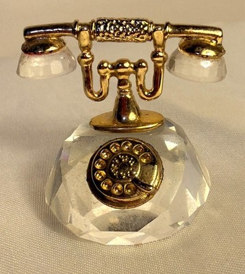 swarovski crystal telephone figurine