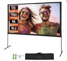VEVOR Projector Screen with Stand 120 in. Outdoor Movie Screen