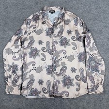 boohooMAN Paisley Long Sleeve Fashion Dress Shirt Men's Size Medium Multicolors