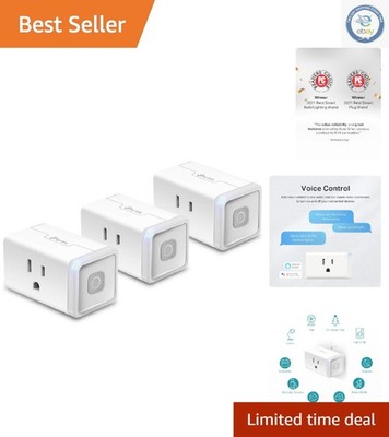 15 Amp Smart Home Wi-Fi Plug -  Certified, Remote Control & Scheduling