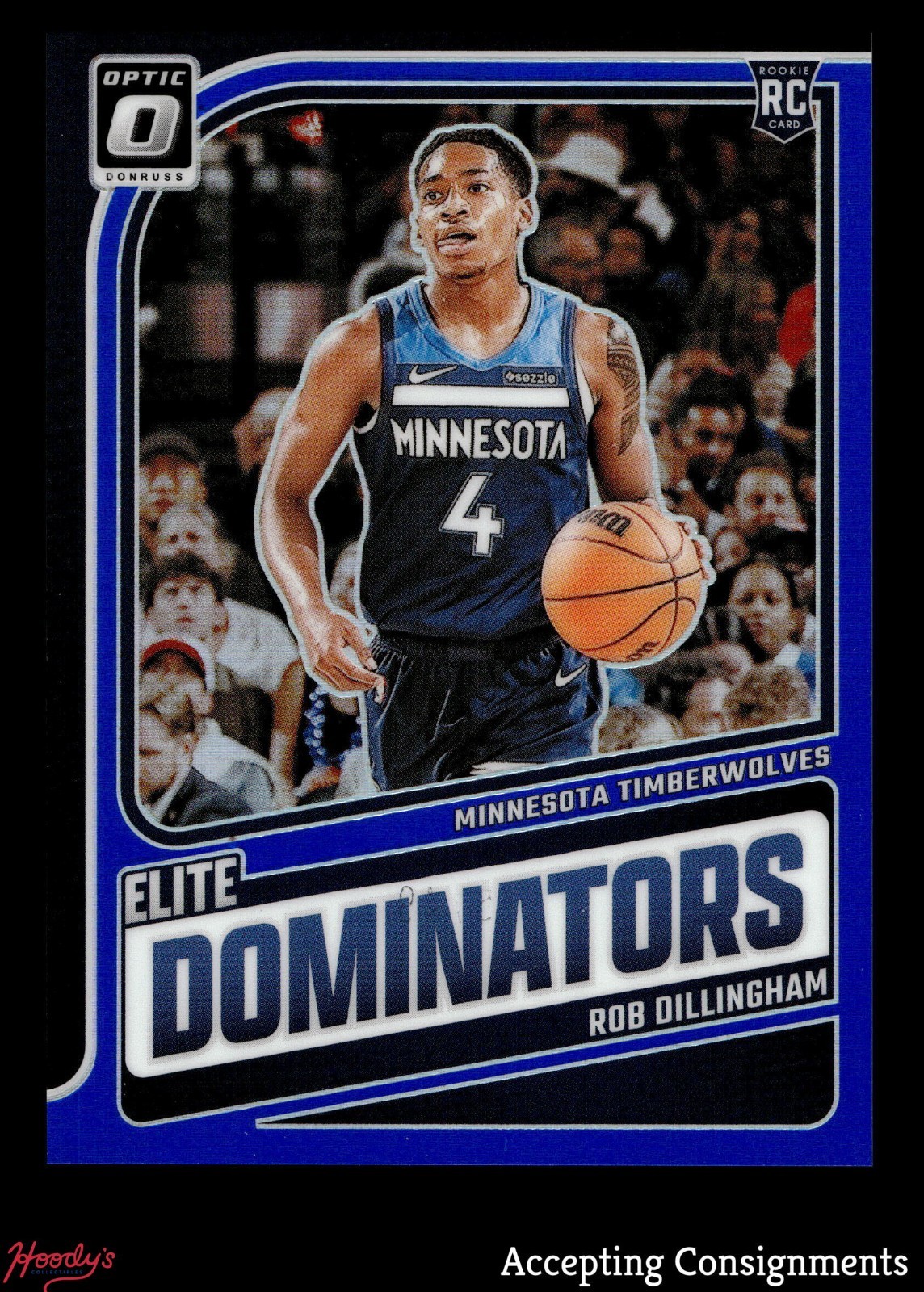 2024-25 Donruss Optic Elite Dominators Blue #1 Rob Dillingham 35/49 ROOKIE RC