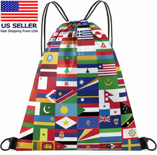 World Cup Drawstring Bag 2026,Soccer Merchandise International Flags Trophy Foot