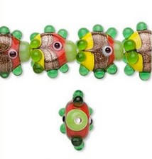 10 Whimsical Fancy Fish Fine Art Lampwork Glass Beads