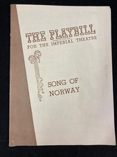 SONG OF NORWAY PLAYBILL FOR THE WEEK OF DECEMBER 16, 1945, THE IMPERIAL THEATER