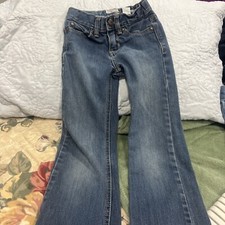 Osh Kosh B'Gosh Girl Boot Cut Adjustable Casual Kids Blue Jeans Size6 X Slim