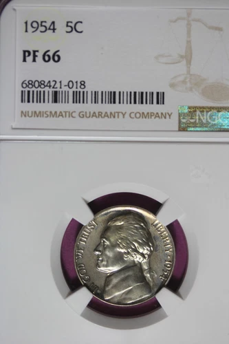 1954 NGC 5C PF66 JEFFERSON NICKEL #B45230