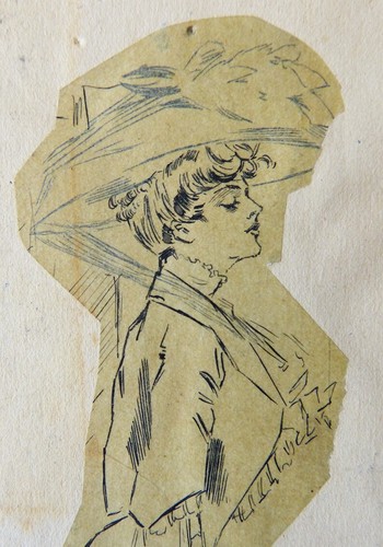 Dessins de Robert ALLOUARD vers 1900 illustrateur proche Charles Dana GIBSON - Imagen 7 de 8
