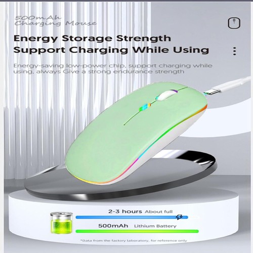 Wireless Bluetooth Mouse Led Dual Mode Rechargeable Silent Slim Laptop Mouse - Picture 31 of 69