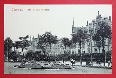 AK CHEMNITZ um 1910 Albert- und Bahnhofstrasse     ( 27286