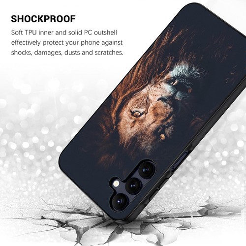 For Samsung A15 A16 S23 S24 S25 Ultra FE beautiful Lion wallpaper Flexible Cover - 第 14/25 張圖片
