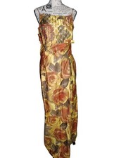 Vintage Minx Modes Sz. 12-13 Spaghetti Strap Evening Dress Beaded Bodice Elegant