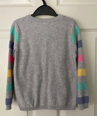 NEW TU Girls Grey Rainbow Embroidered 