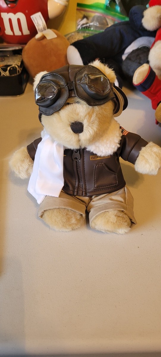 2004 Starbucks Bearista Bear 32nd Edition Aviator Bear Plush Toy