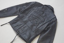Harley-davidson Women's Corral Embossed Eagle Leather Jacket S 97011-04vw Rare