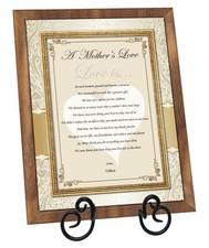 Gift for Mother Personalized Mom Appreciation Poem Present Plaque Birthday Love