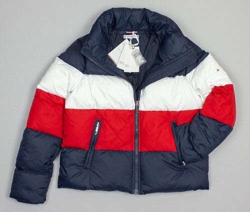 Tommy Hilfiger Donna Tyra Boxy Bombardiere Piumino Giacca Impermeabile  TAGLIA S | eBay