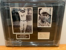 Jesse Haines Custom Framed Autographed Cut with Photos 19.5