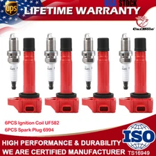 High Performance Ignition Coil & Spark Plug For UF582 Honda Civic 1.8L 2006-2011