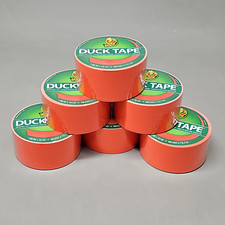 SHURTAPE Duck Tape 6 Rolls of Orange 1.88"x15 YD 283875 New 