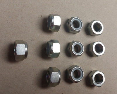 10) M16-1.5 Fine Thread Nylon Insert Lock Stop Nuts M16x1.5 Nut 16mm