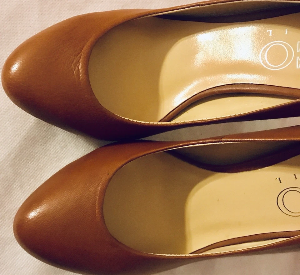 Zapatos de salón Paco Gil marrón tacón bloque y plataforma de cuero 8,5 M excelente estado Foto 4 de 4