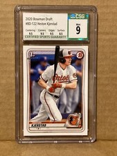 Heston Kjerstad 2020 Bowman Draft 1st Paper BD-122 CSG 9 Mint